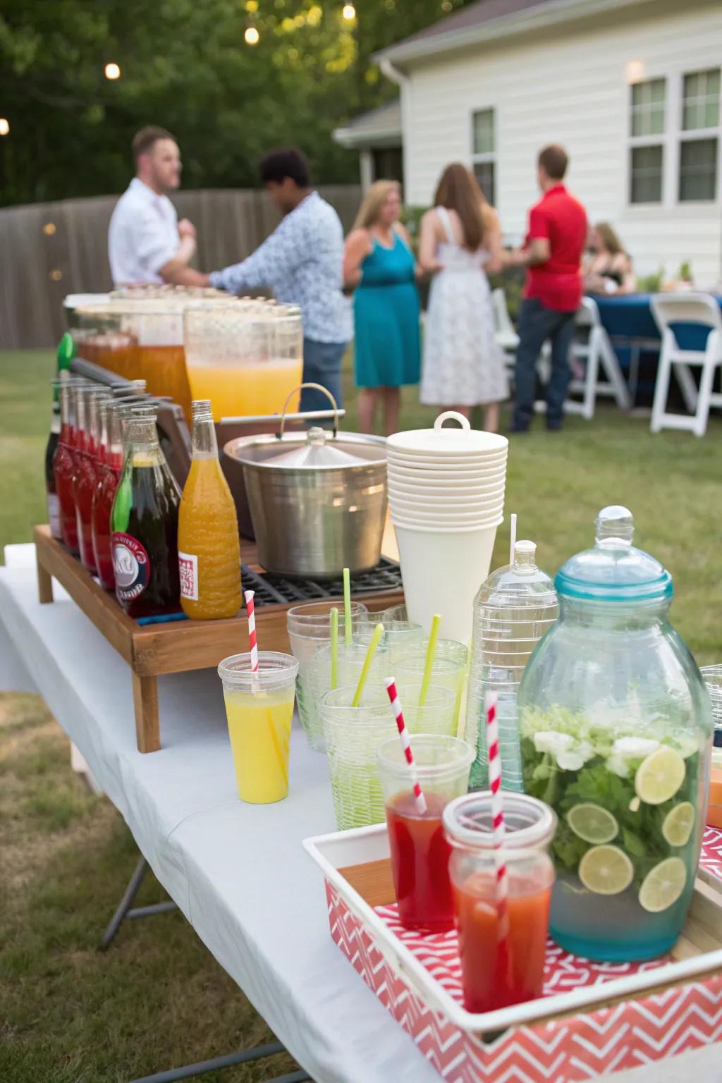 Encourage creativity with a DIY drink station.