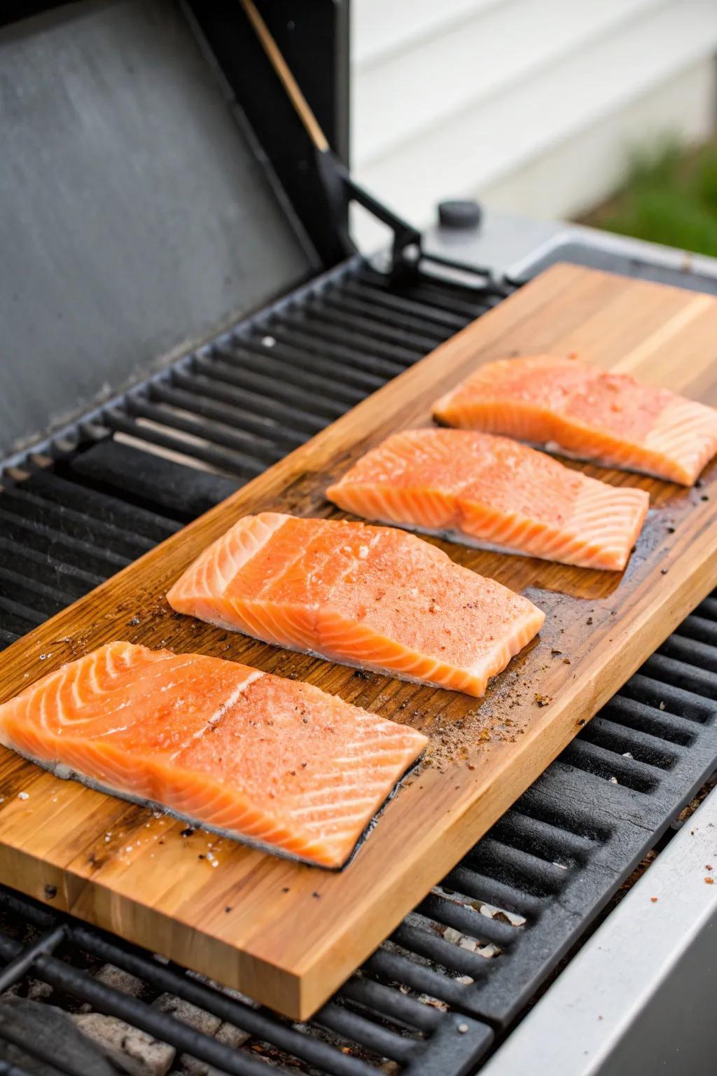 Grilling planks add a smoky flavor to meats and vegetables.
