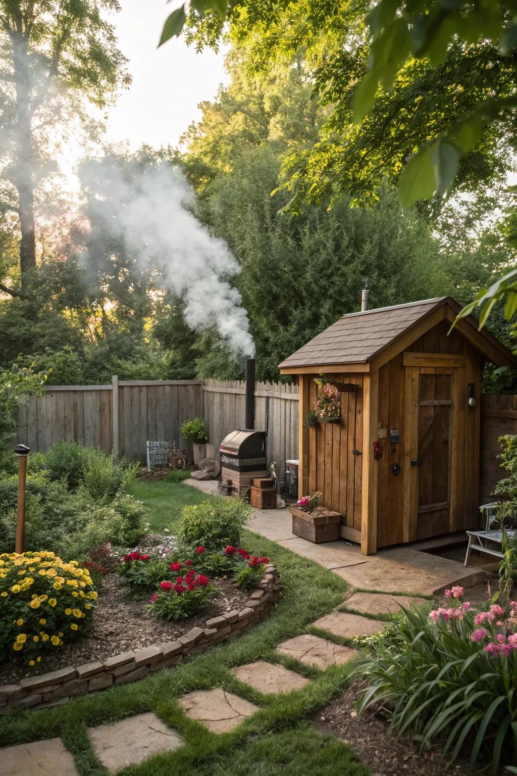 Wood pellet smoker delivering deep smoky flavors.