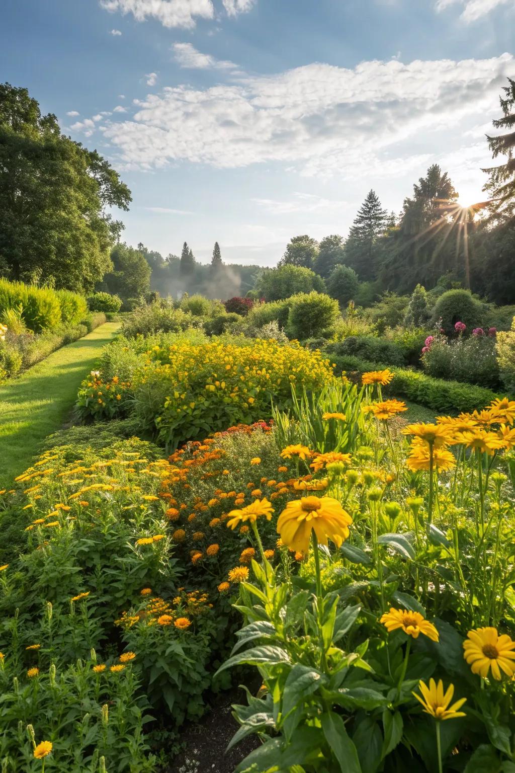 Fresh and vibrant with green and yellow hues.