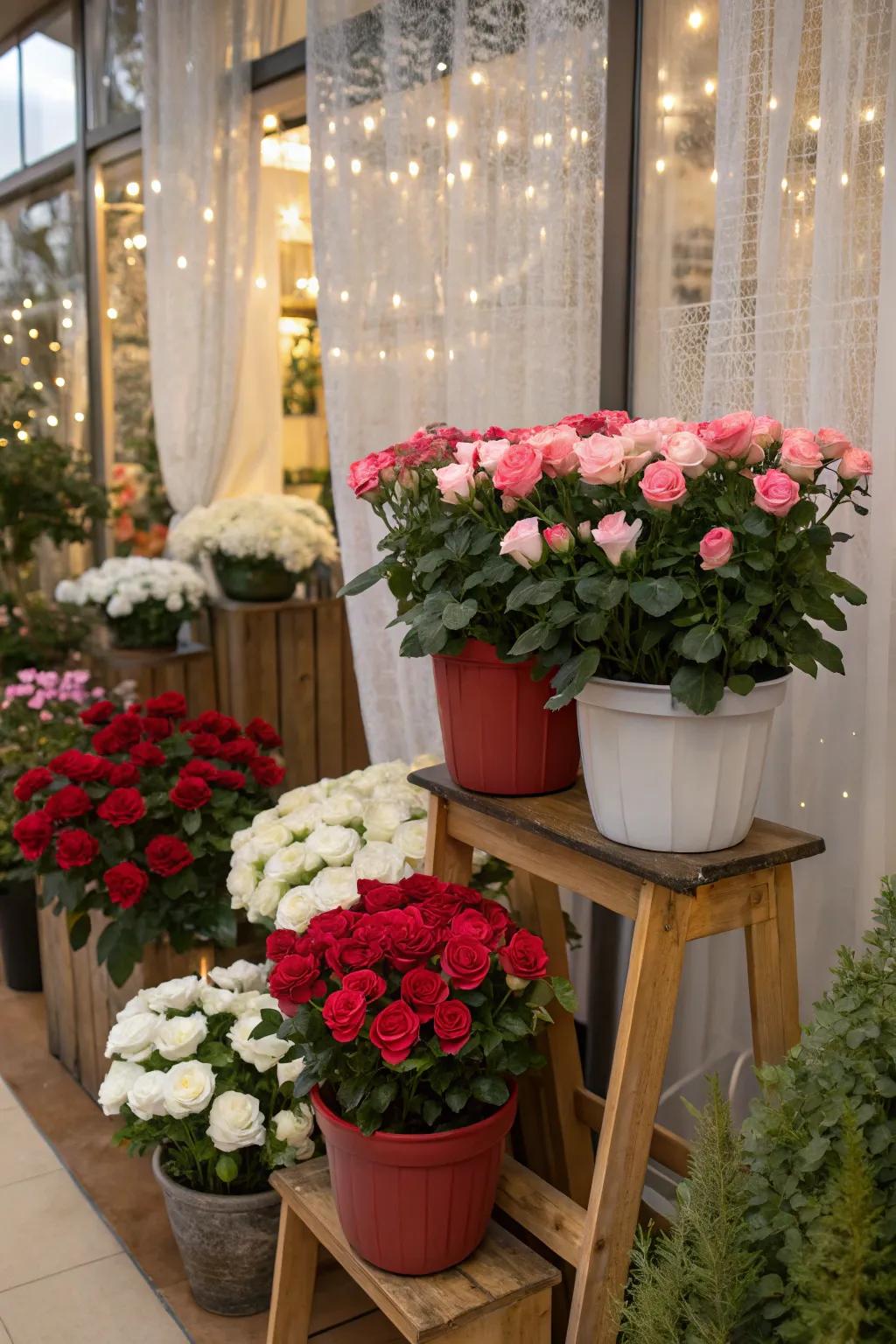 Seasonal roses transforming the garden.