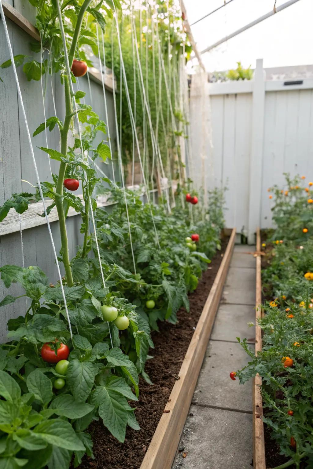 Maximize small spaces with an efficient hanging string trellis.