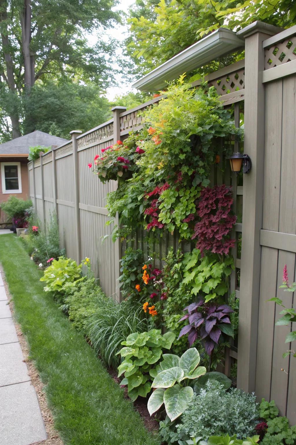 Vertical gardens bring lush greenery to limited spaces.