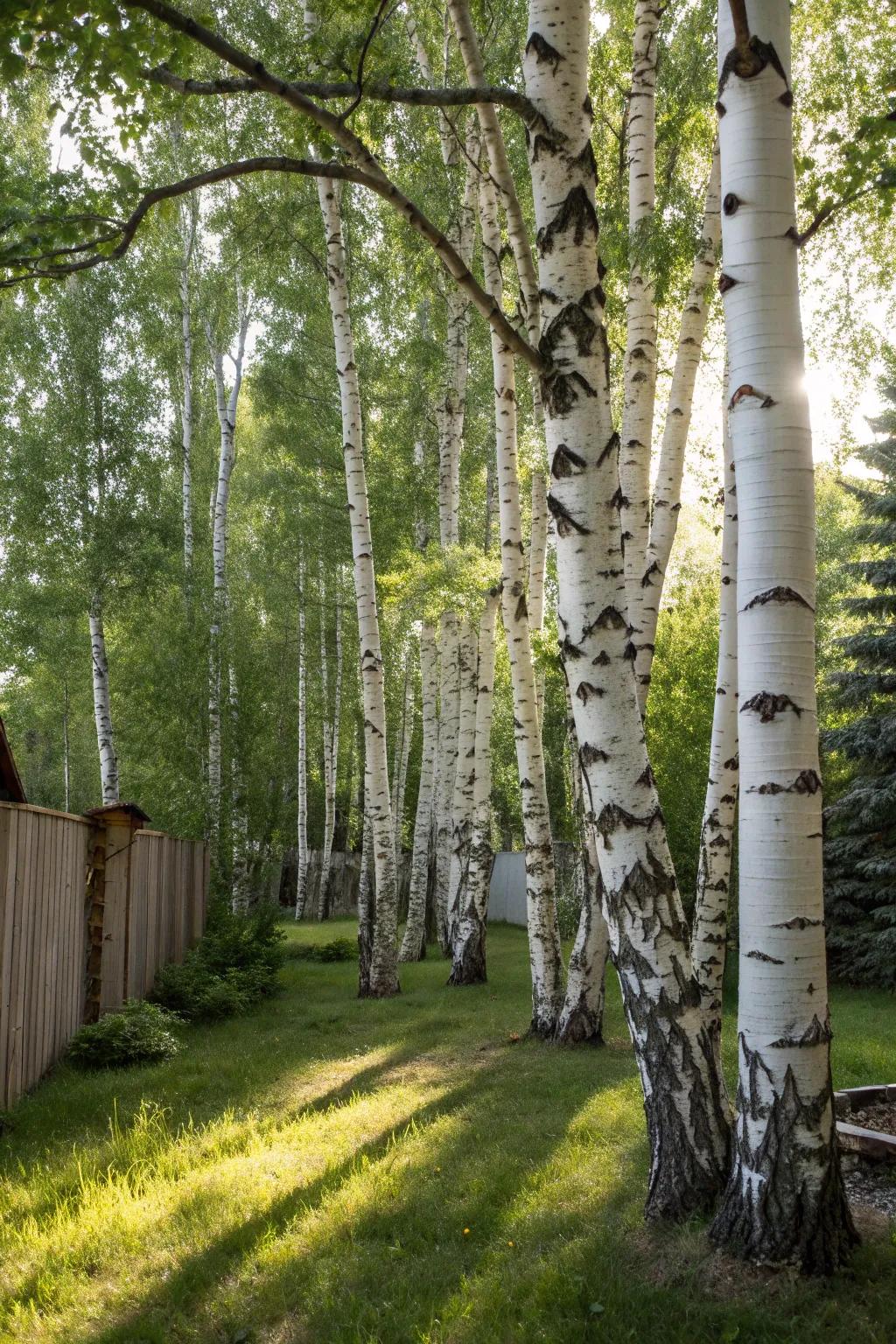 A birch grove adds a mystical woodland feel to any garden.
