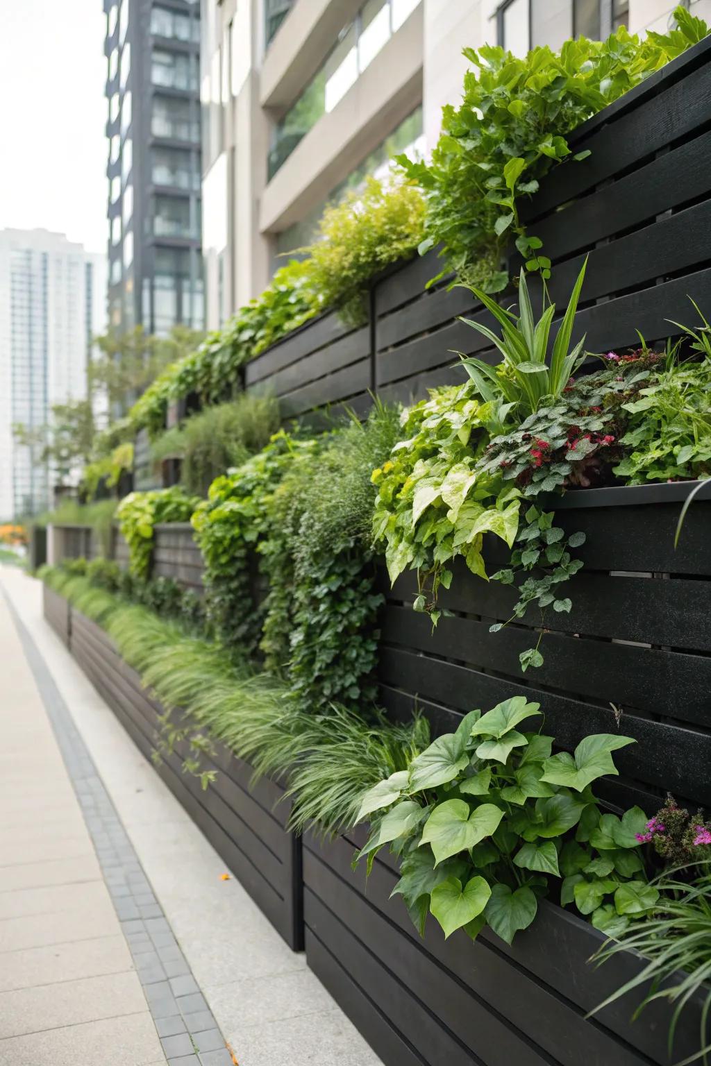 A living wall brings nature to vertical spaces.