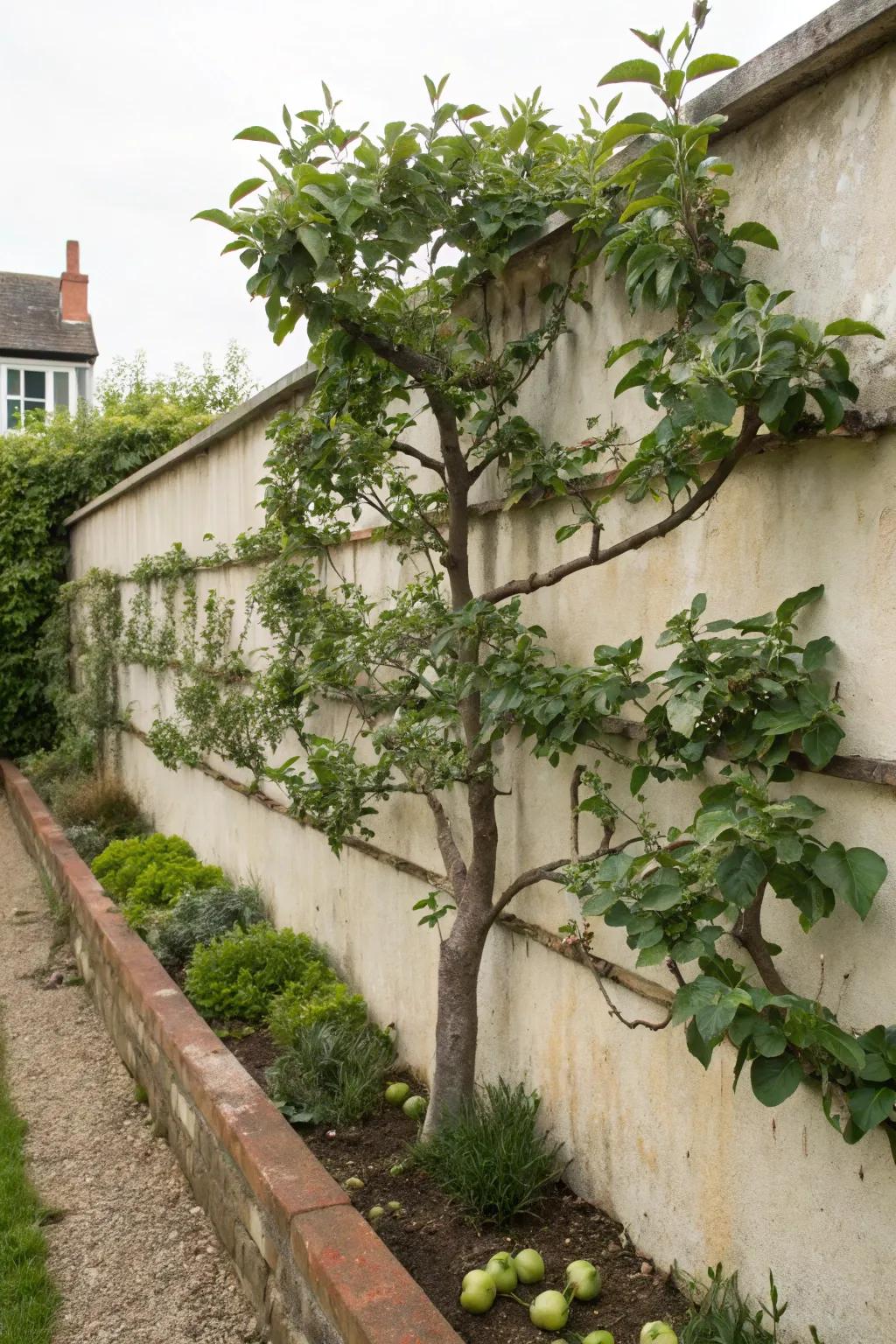 Espalier trees offer beauty and fruit in narrow spaces.