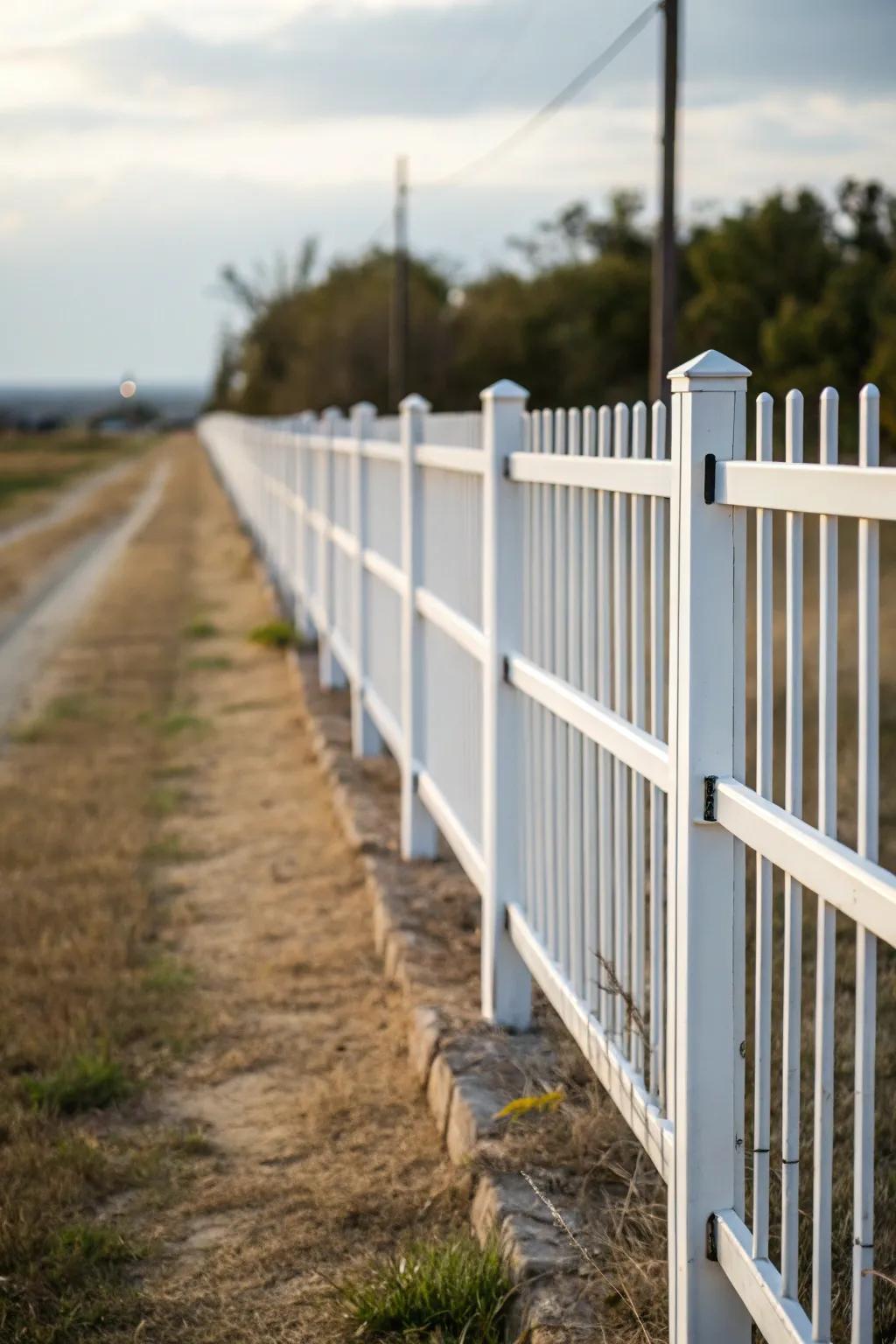 A simple and functional minimalist fence.