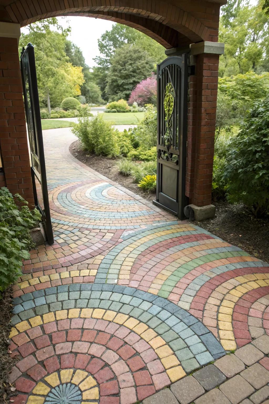 Fan patterns make bold and dynamic statements in your landscape.