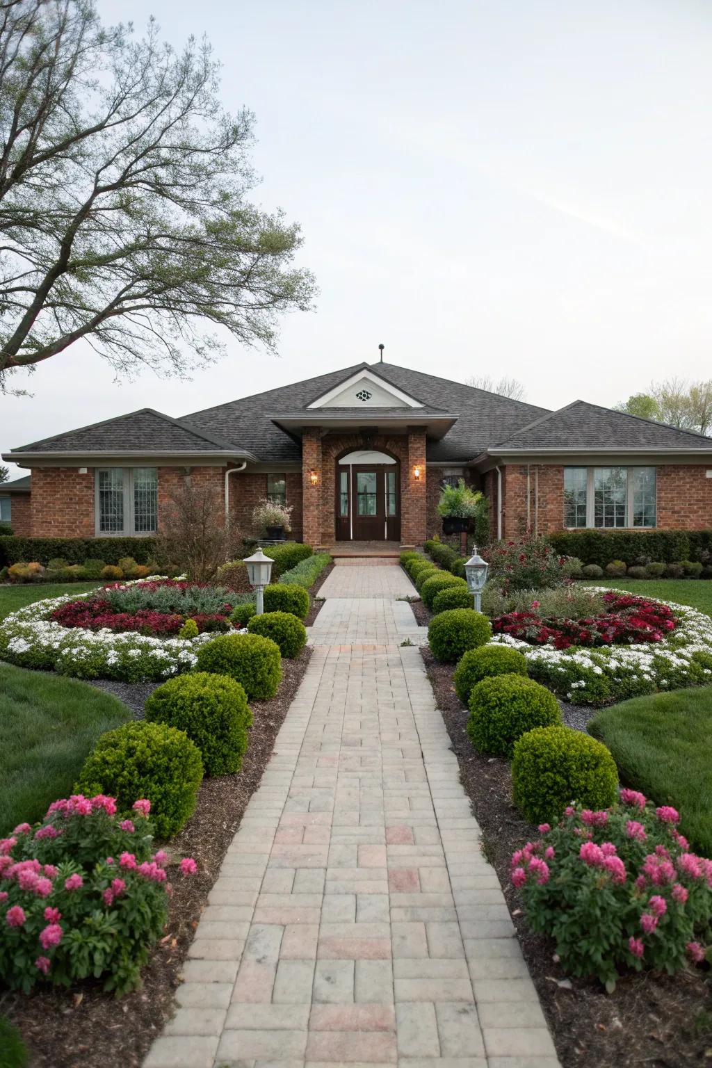 Symmetry in design offers balance and enhances architectural lines.