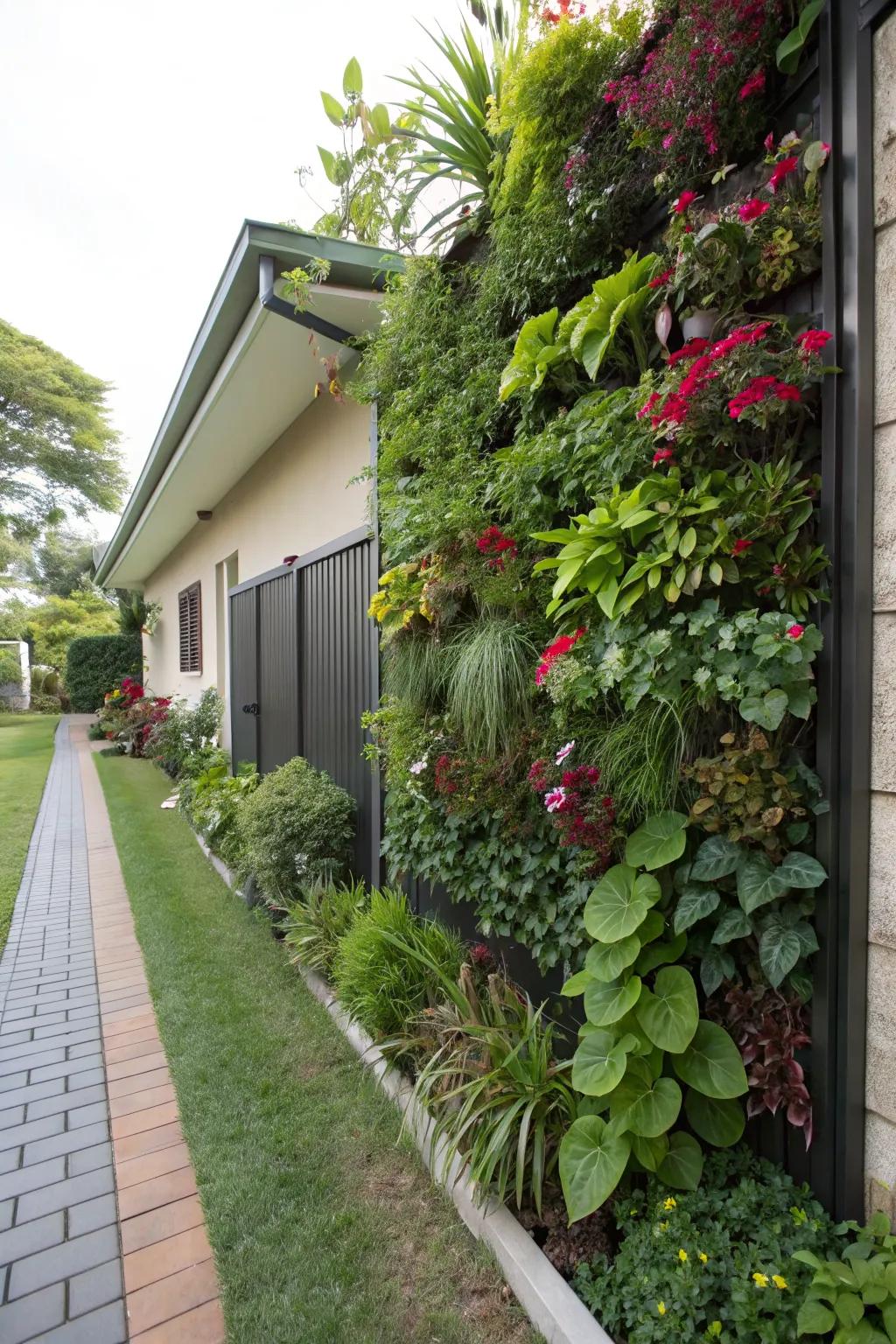 Vertical gardens turn walls into living art.