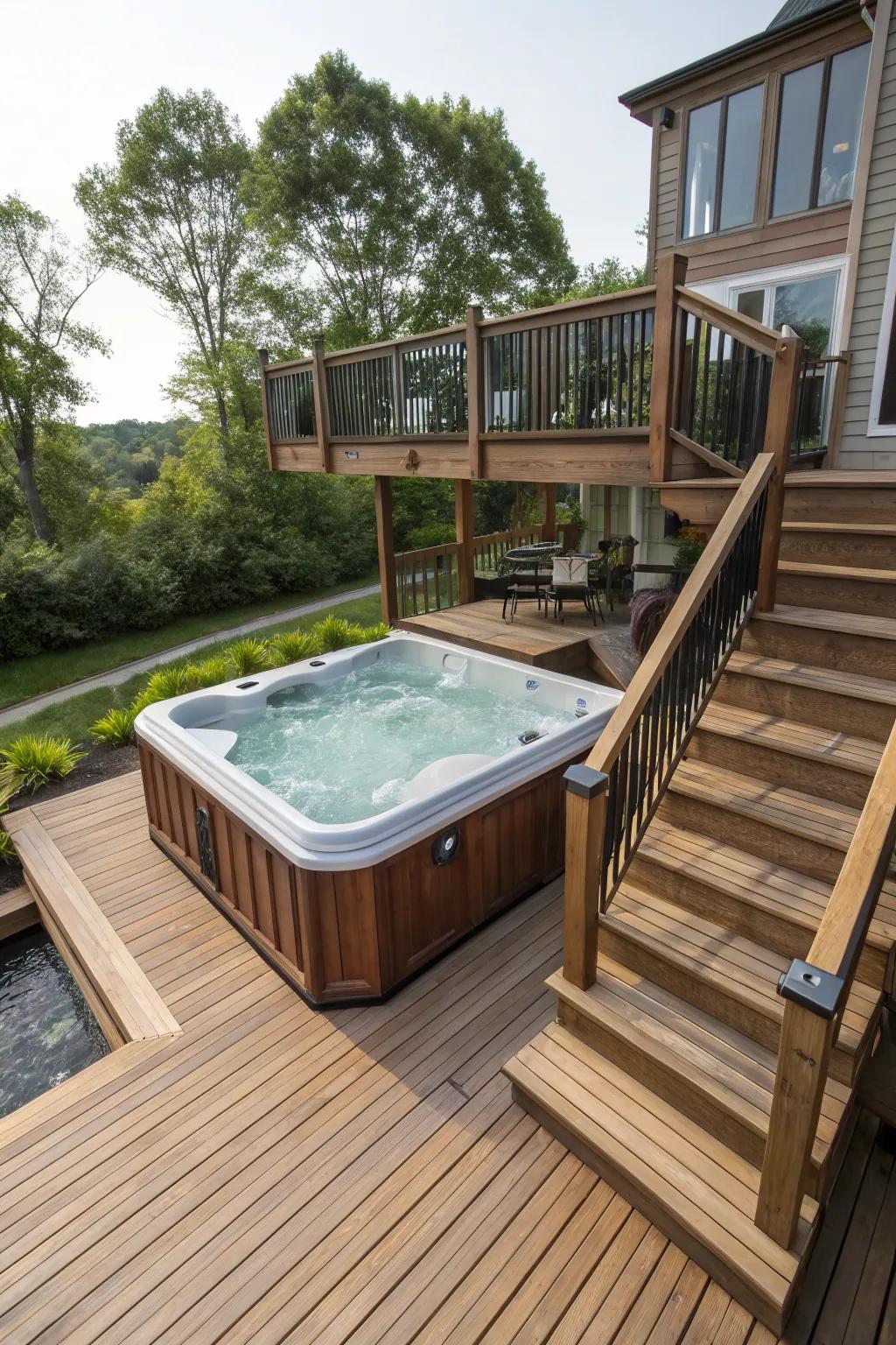 A stunning multi-level design adds depth and interest.