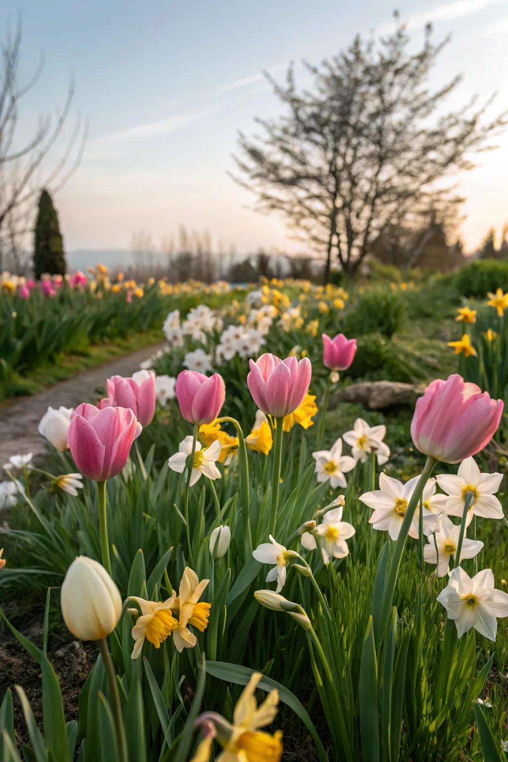 Clusters of bulbs make a big impact in any garden space.