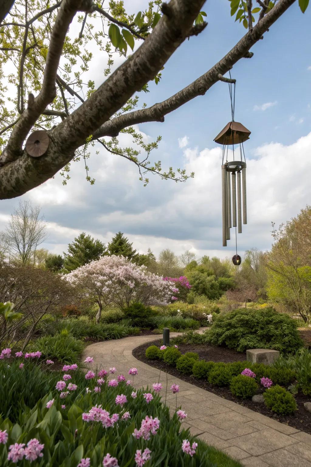 Wind chimes that offer a musical tribute to a beloved cat.