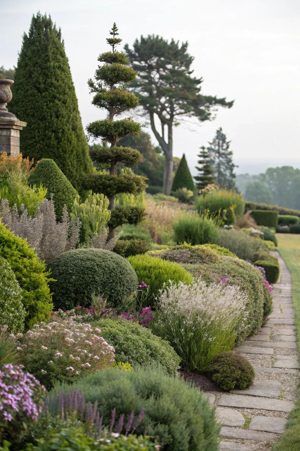 Mixing plant heights and textures adds depth to your garden.