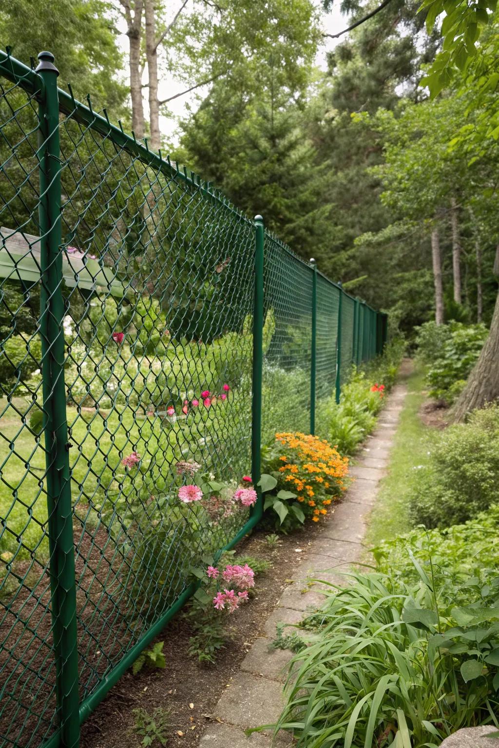 A coat of paint can make your fence blend seamlessly with nature.