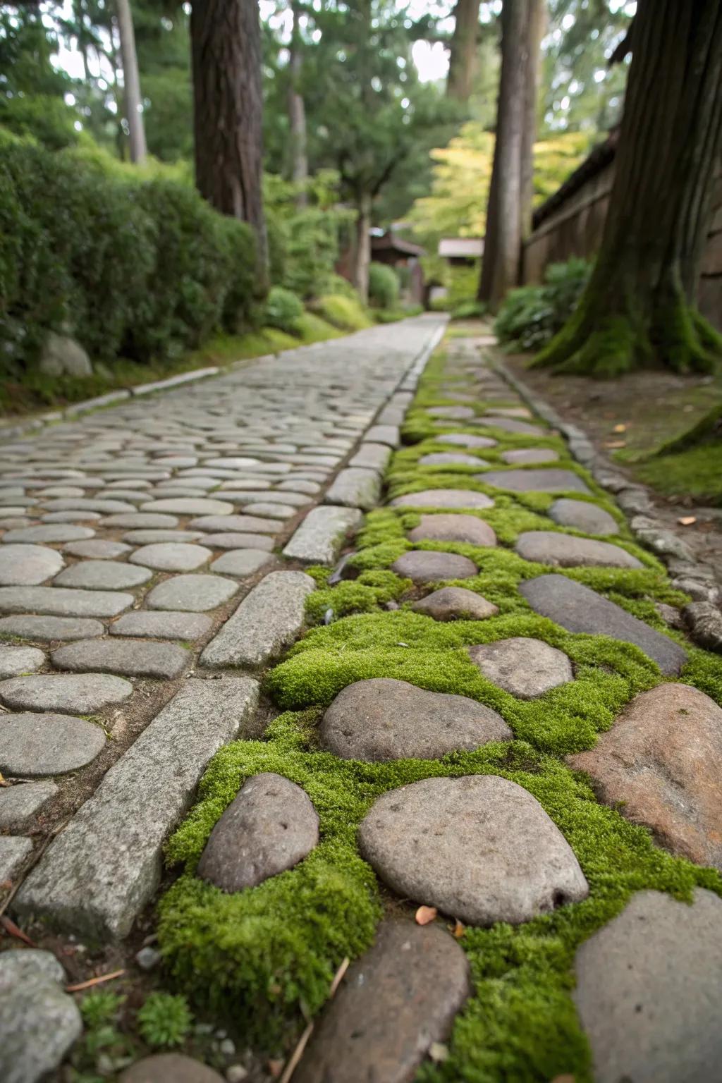 Cobblestones offer a charming, historic flair.