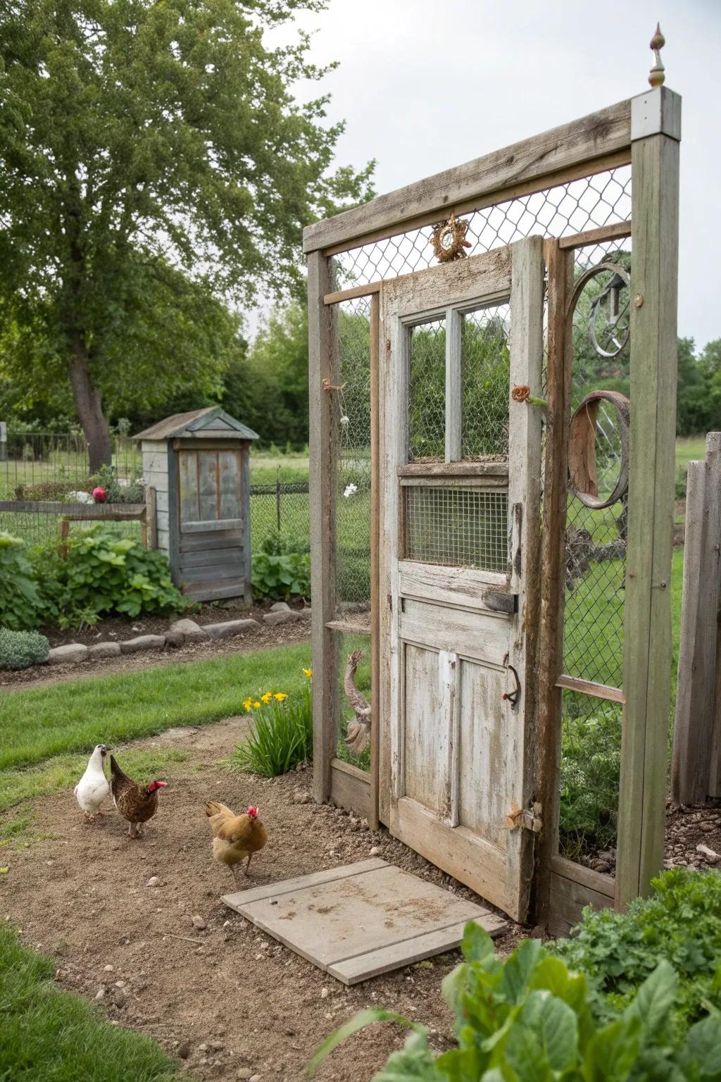 Upcycled doors: a gateway to creativity.