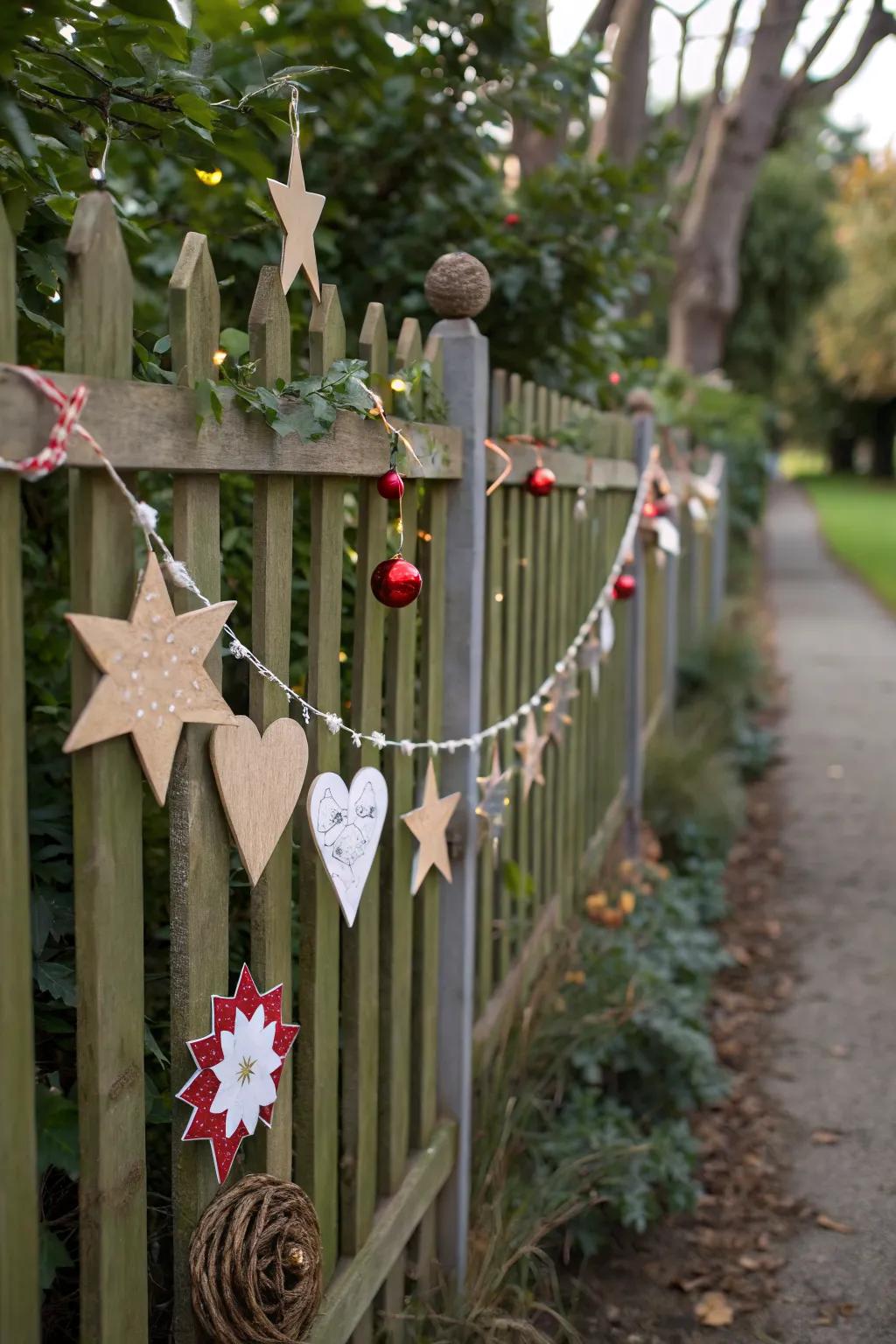 Personalize your fence with DIY craft creations.