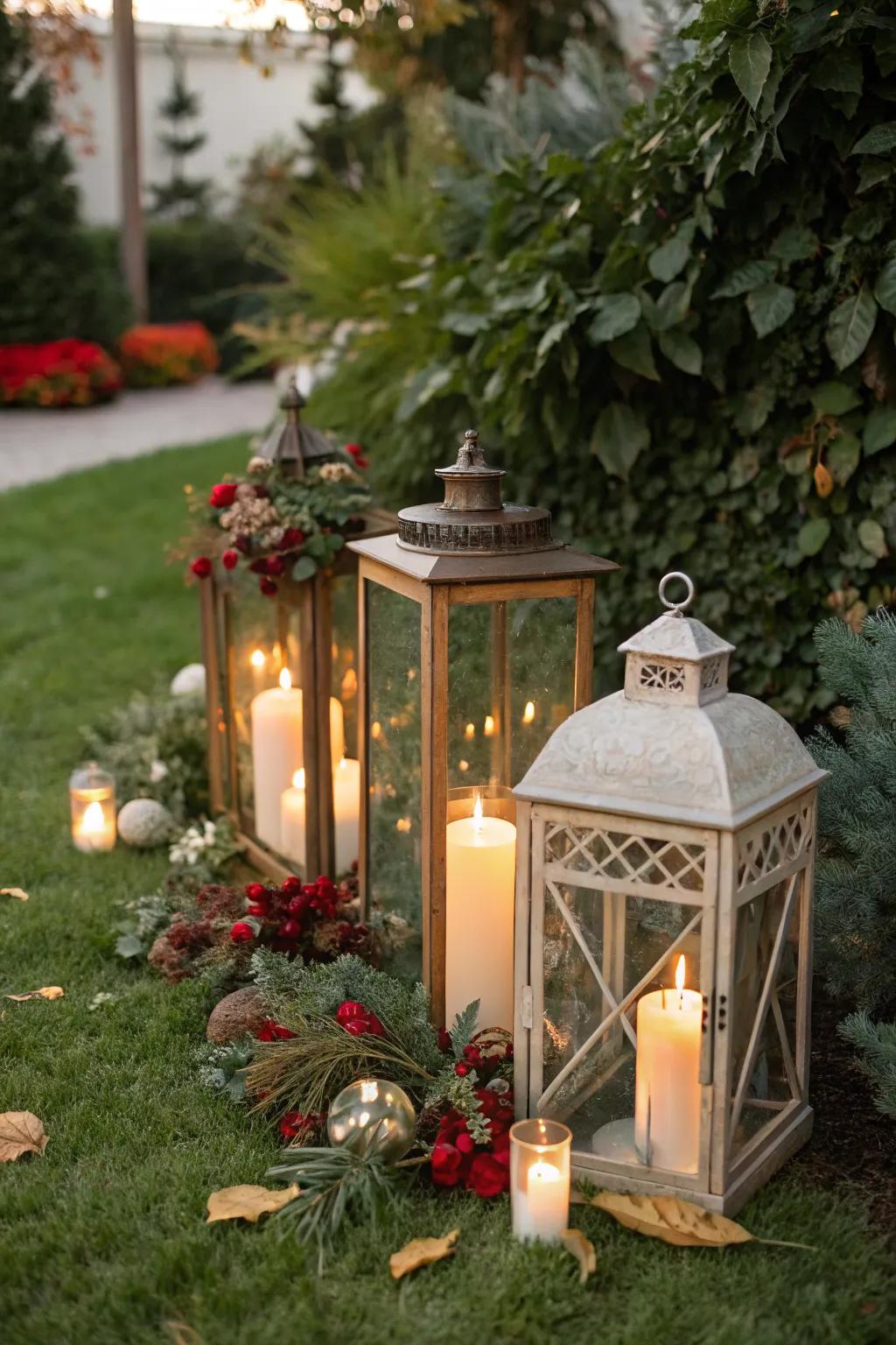 Light up your lawn with creative lantern displays.