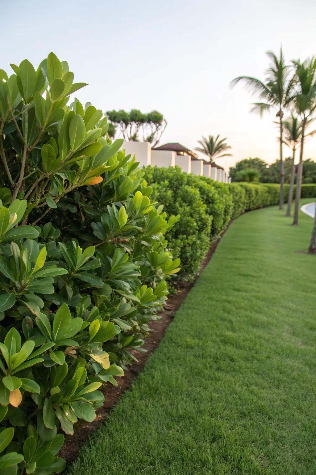Clusia borders provide a polished look to any lawn.