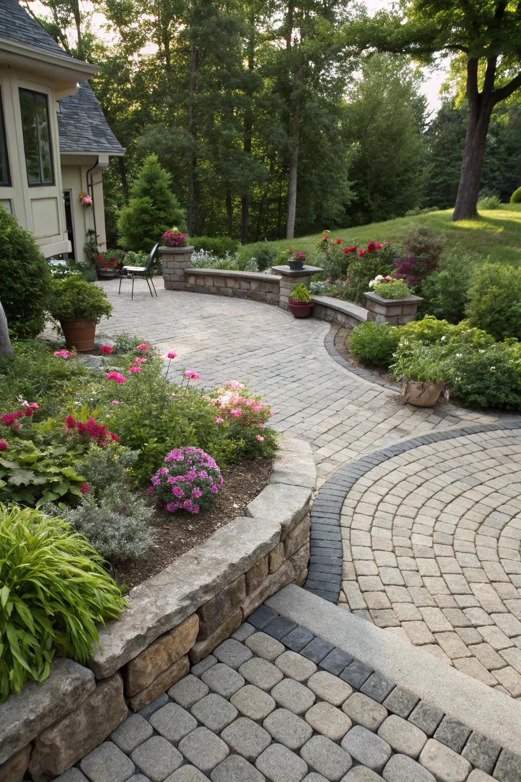 Create a polished look with well-defined cobblestone borders.