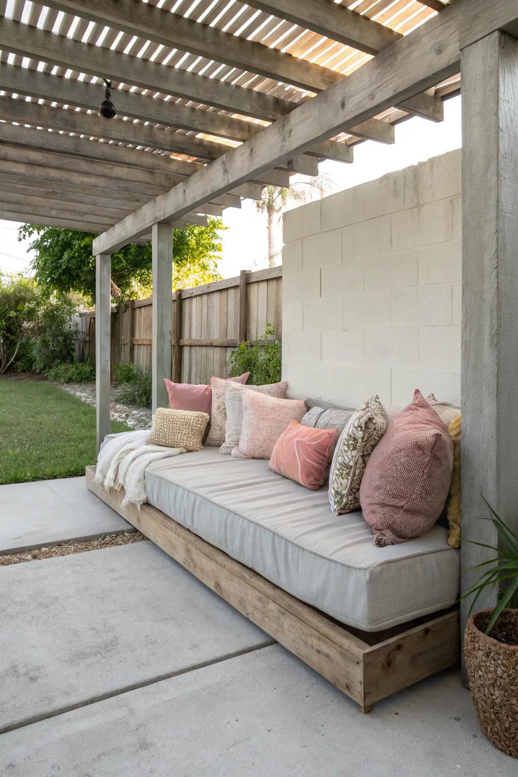A luxurious daybed nook perfect for relaxation.