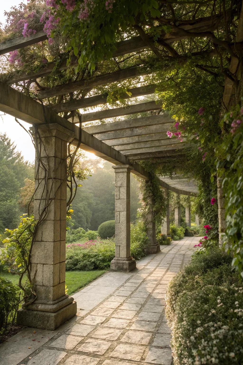Embrace nature with a pergola that integrates with your garden.