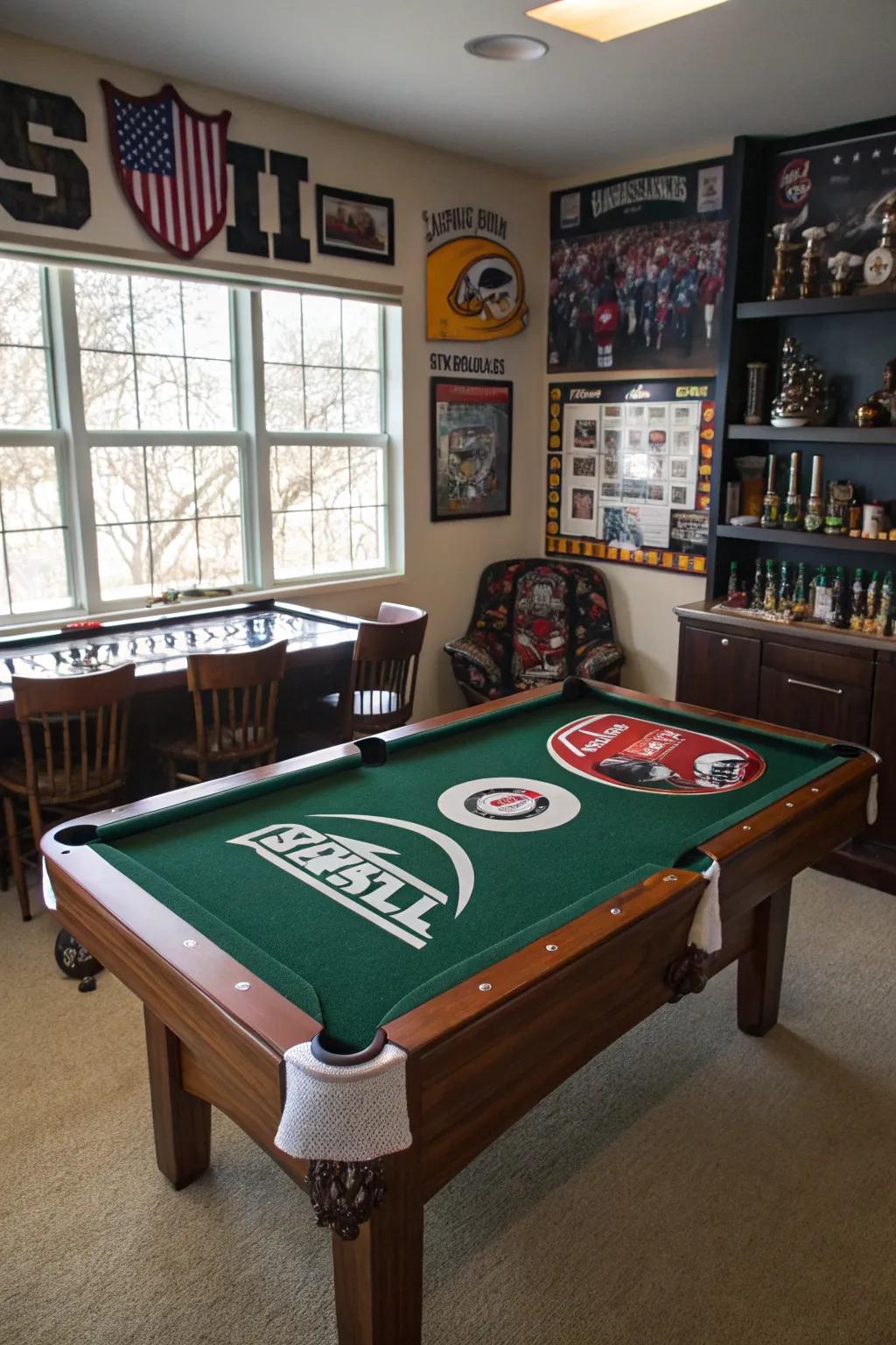 Sports-inspired covers make your pool table game-ready.