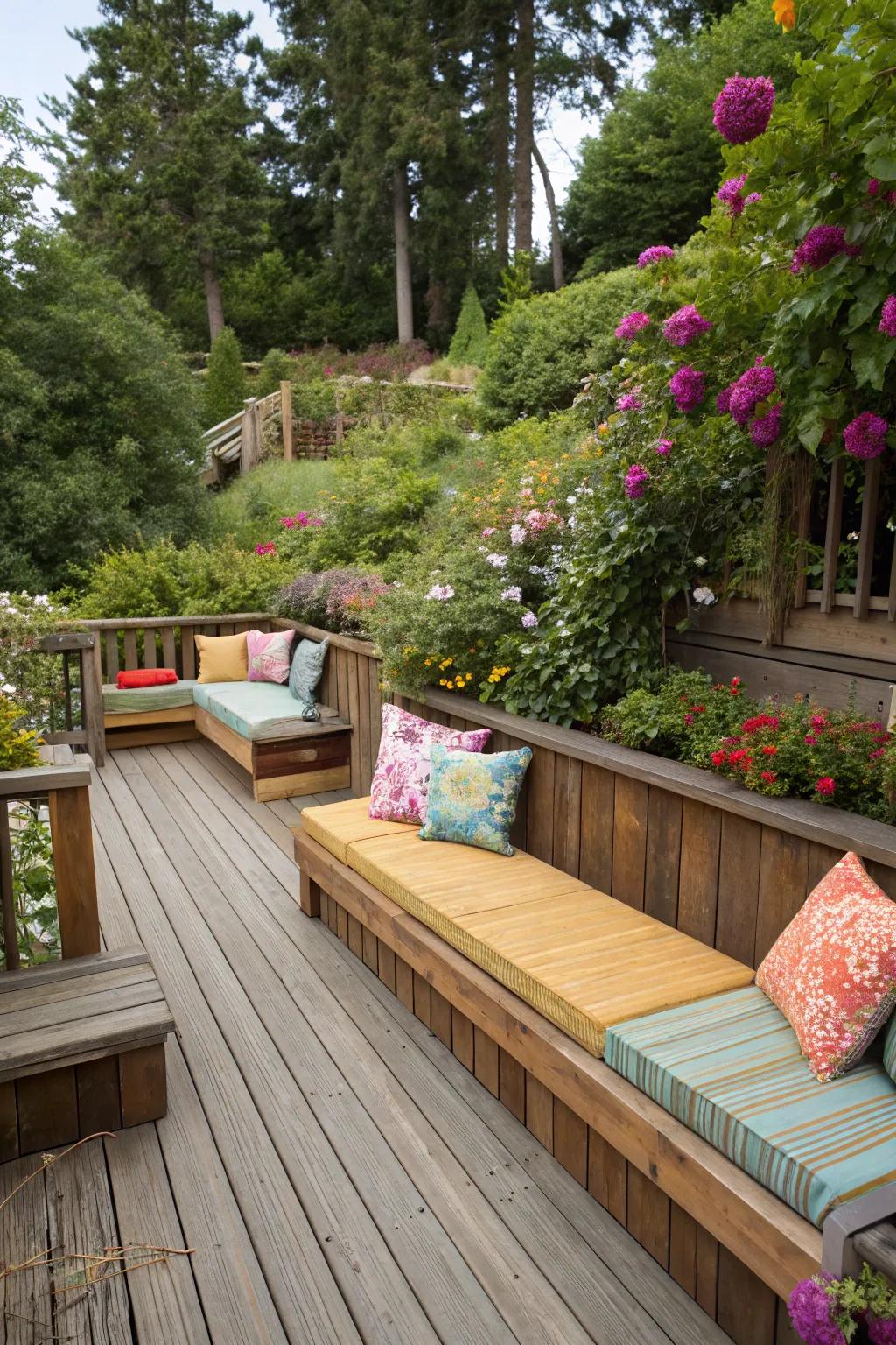 Optimize space with stylish built-in seating.