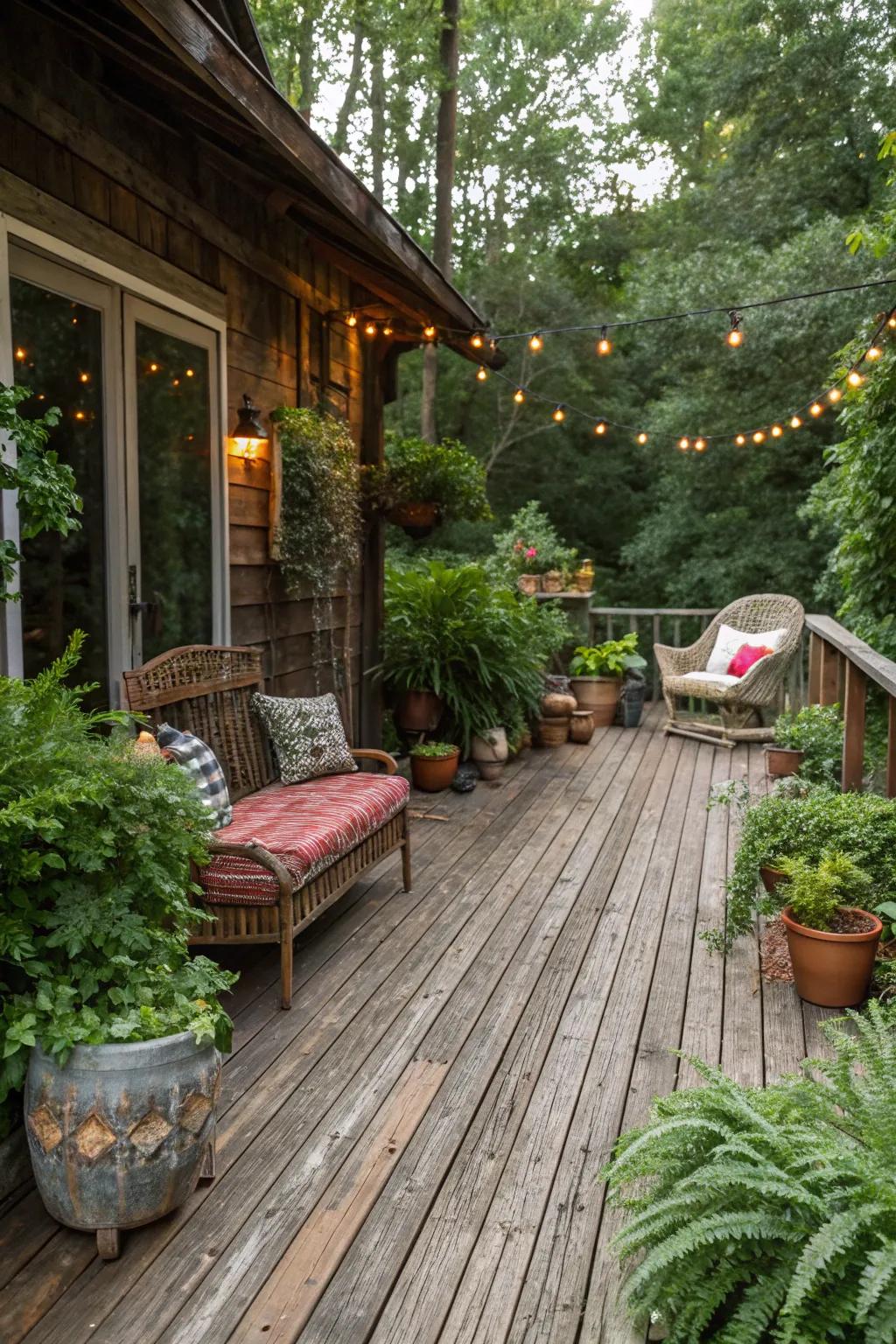 Reclaimed wood adds character and history to your deck.