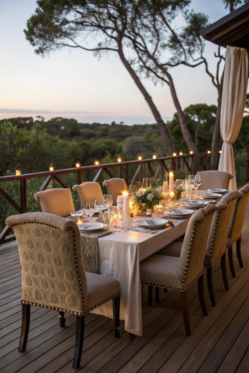 Elevate your dining experience with formal elegance.