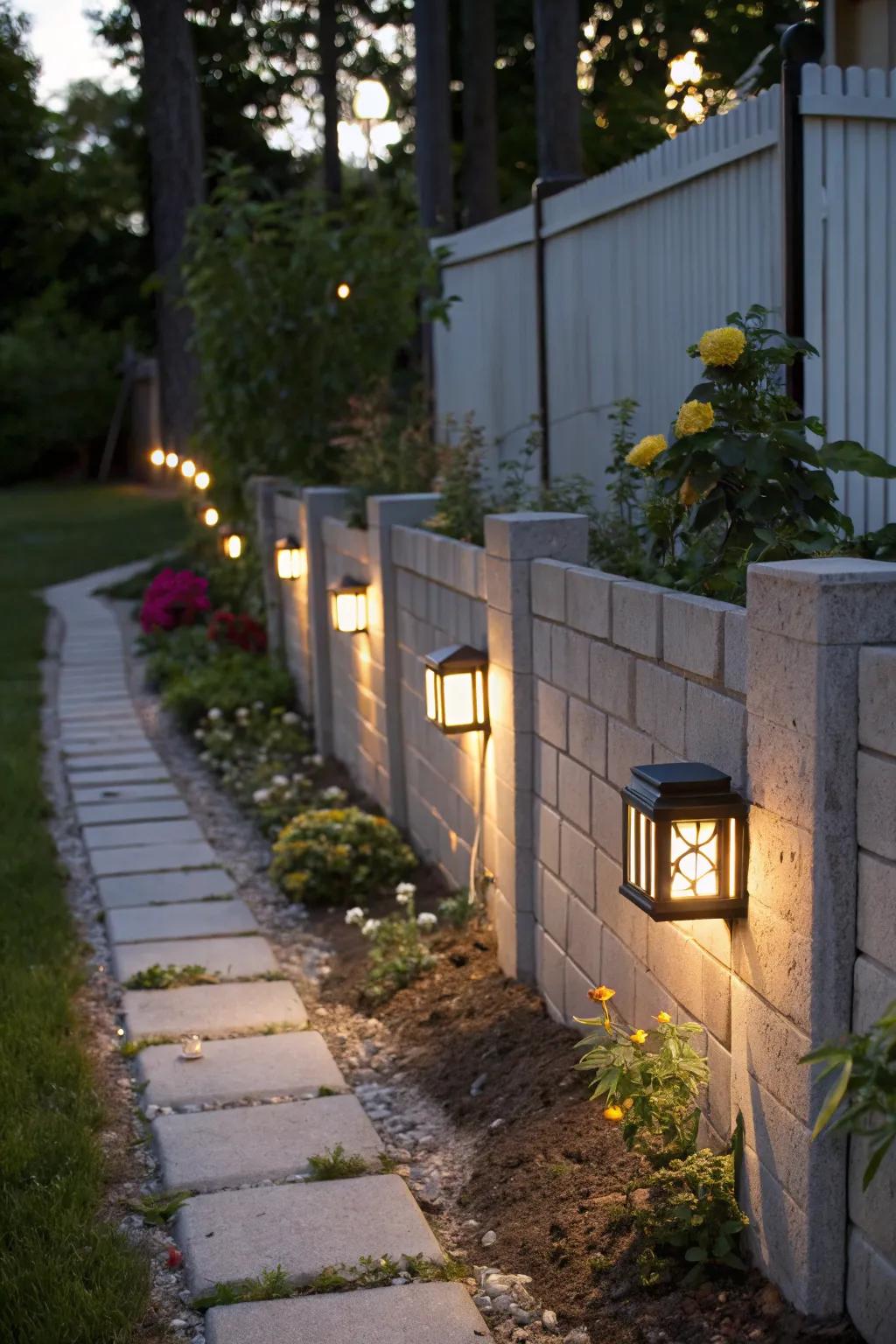 Light up your evenings with an illuminated fence.