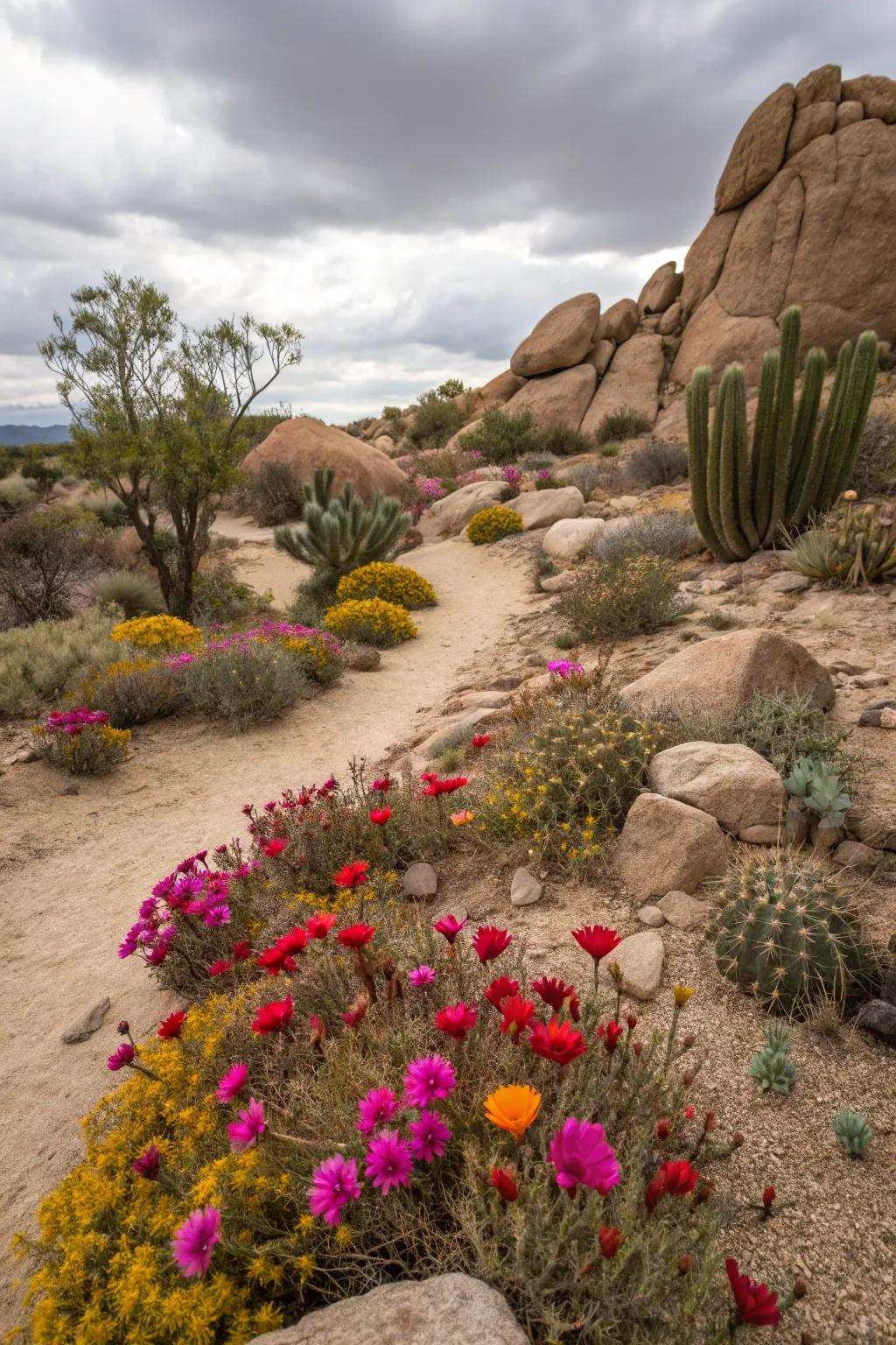 Color contrast adds visual interest to the desert landscape.