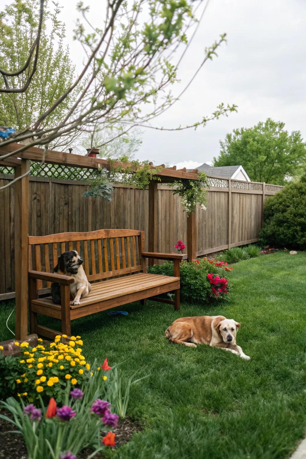 A perfect perch for curious canines.
