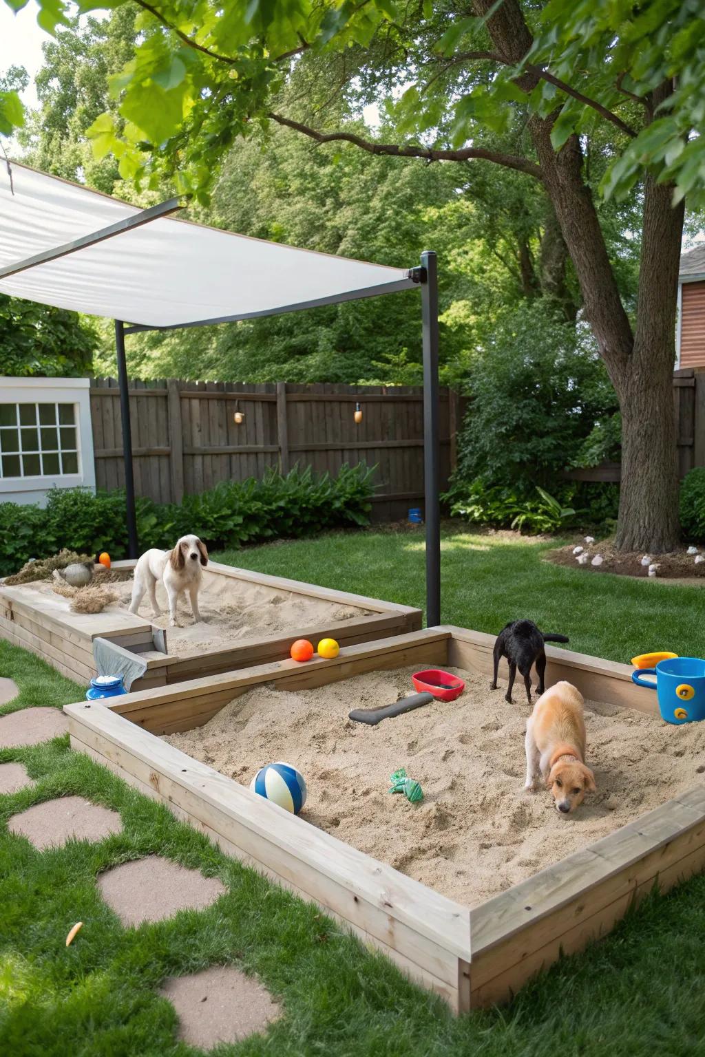 Dig to their heart's content in a dedicated space.