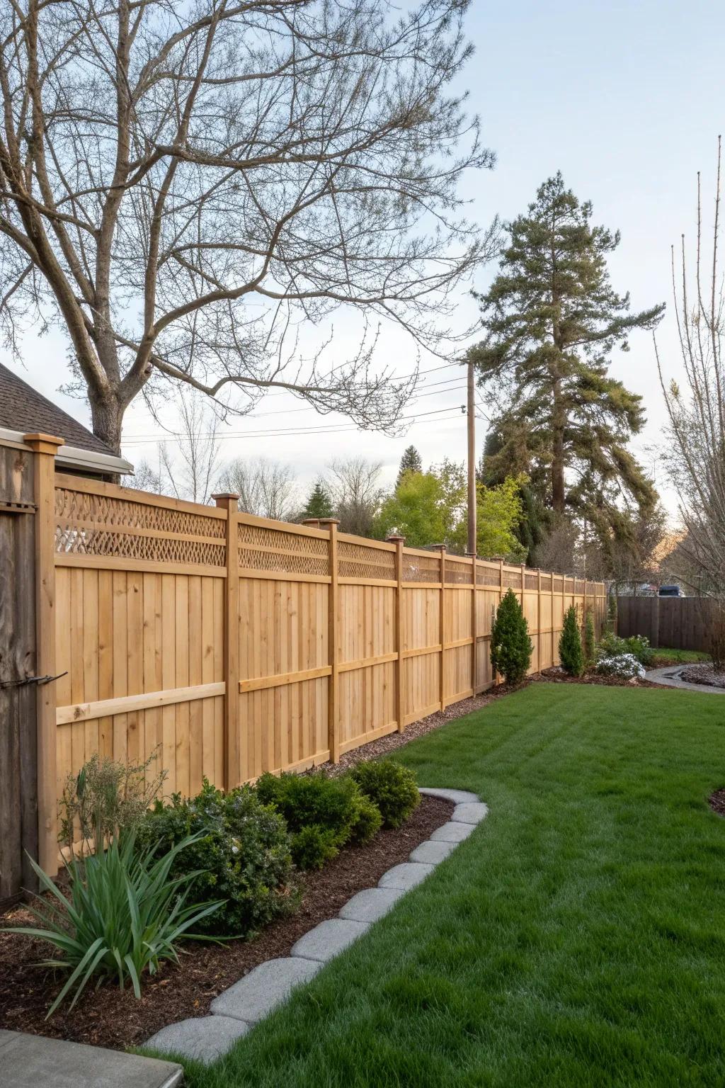 Secure fencing keeps your pets safe and complements your garden design.
