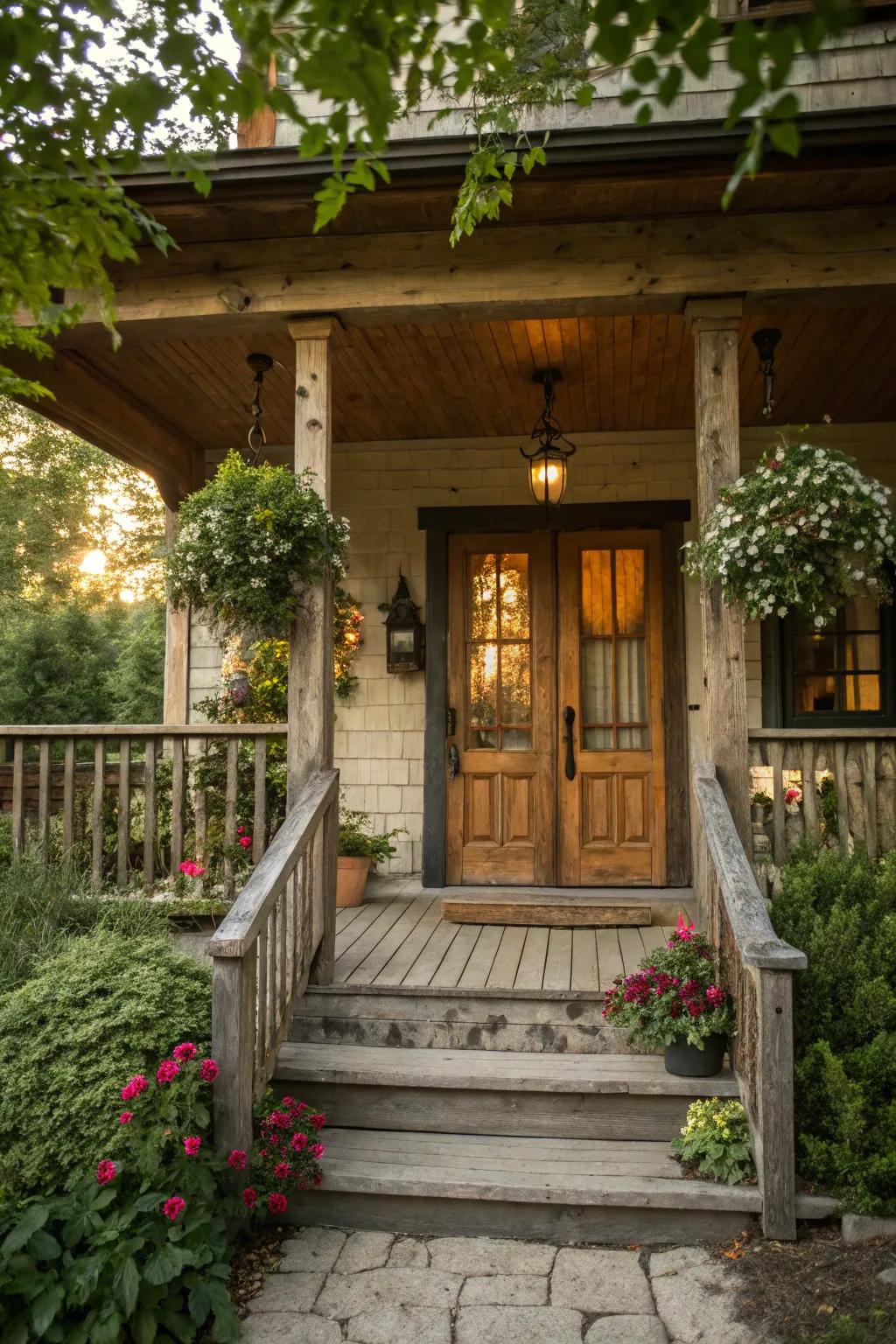 Wooden accents bring warmth and texture.