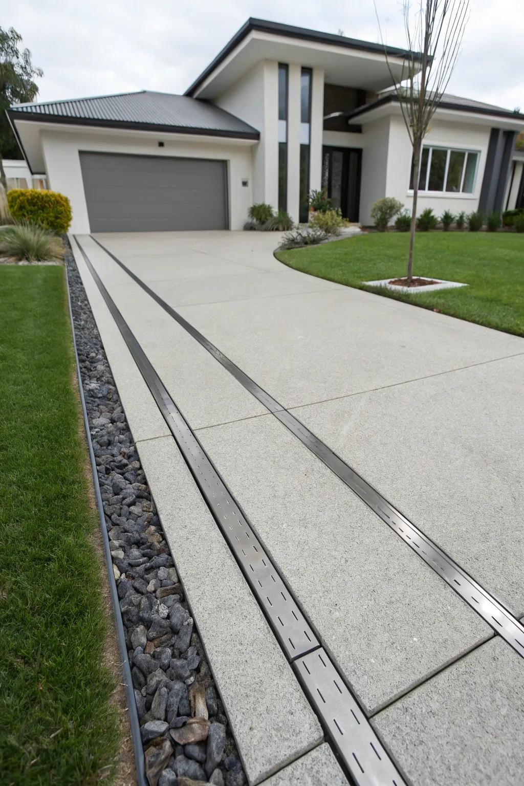 Introduce modern flair with sleek metal edging.