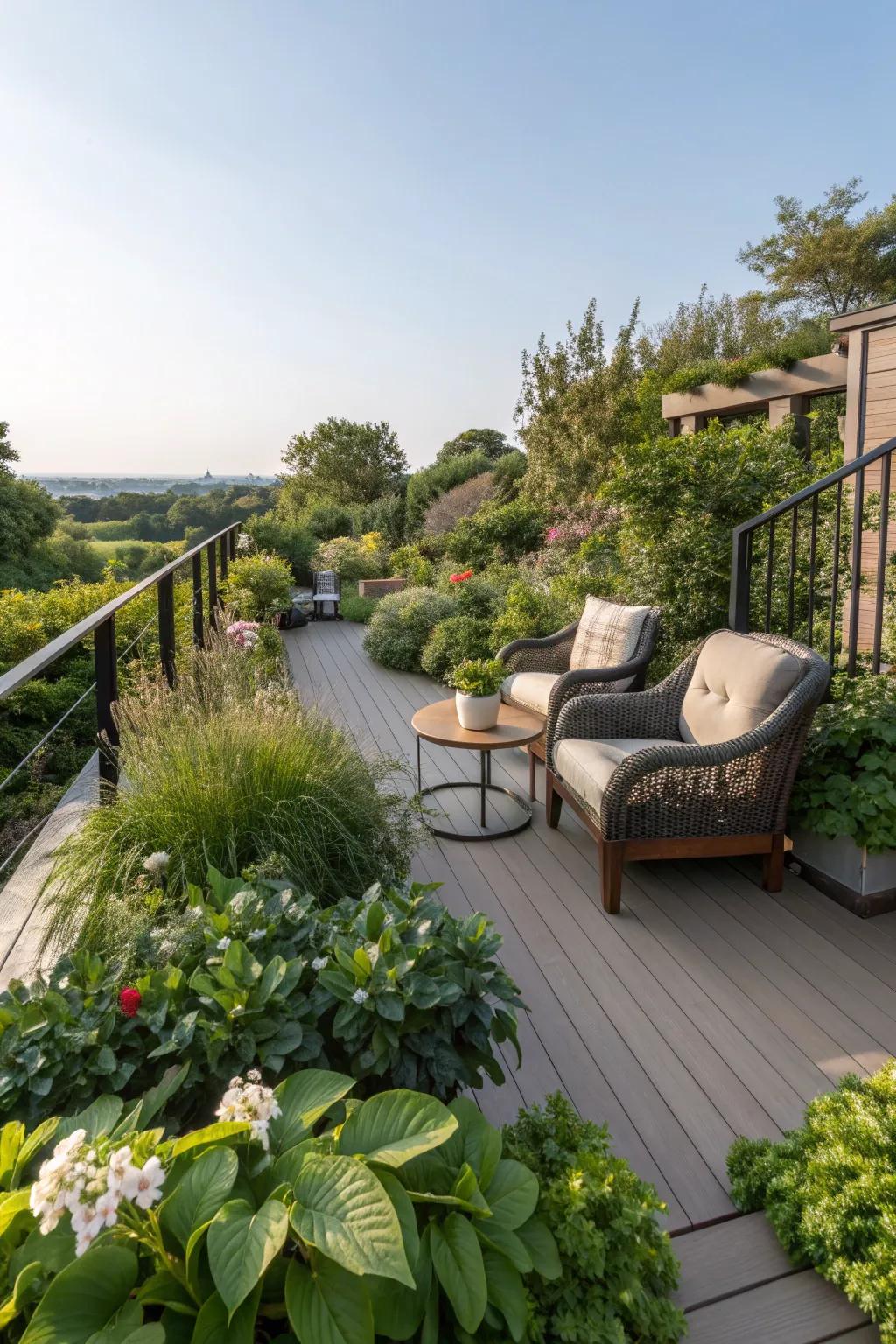 Elevated decks provide additional living space and beautiful views.