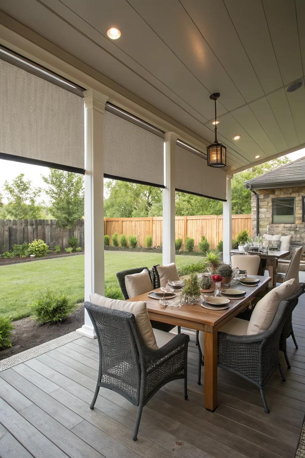 Host memorable meals on a dining-focused covered porch.