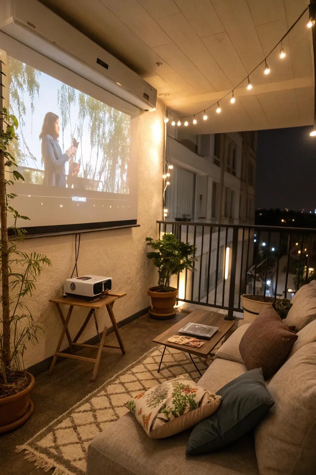 A cozy spot for movie lovers.
