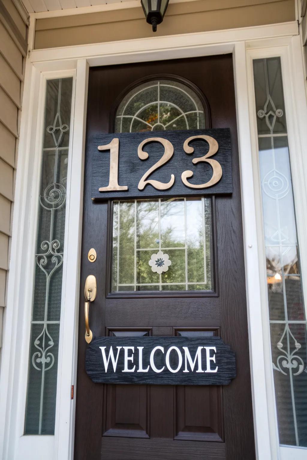 Personal touches like signage make an entrance uniquely yours.