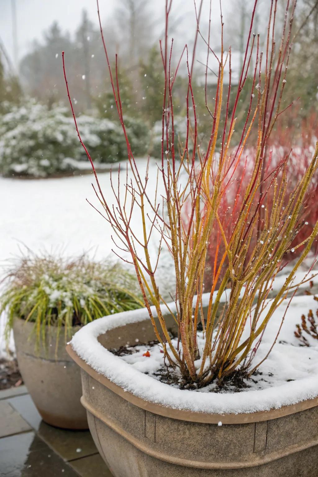 Colorful sticks provide bold contrast and vibrancy.
