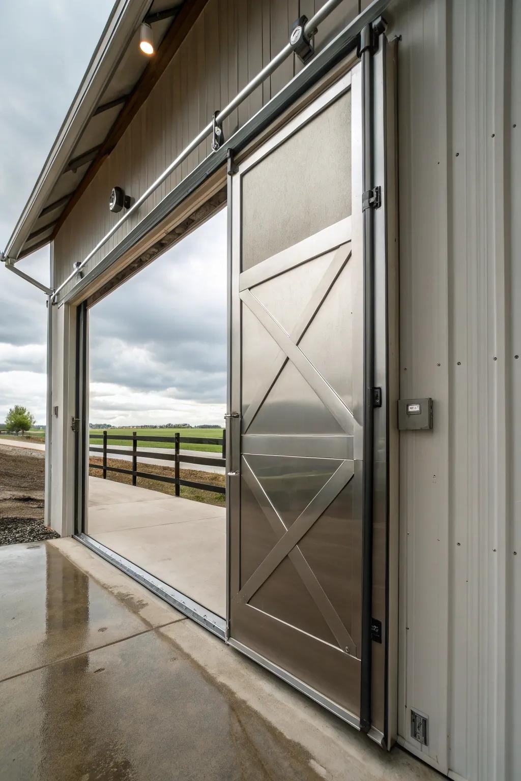 Durable barn door standing strong through seasons