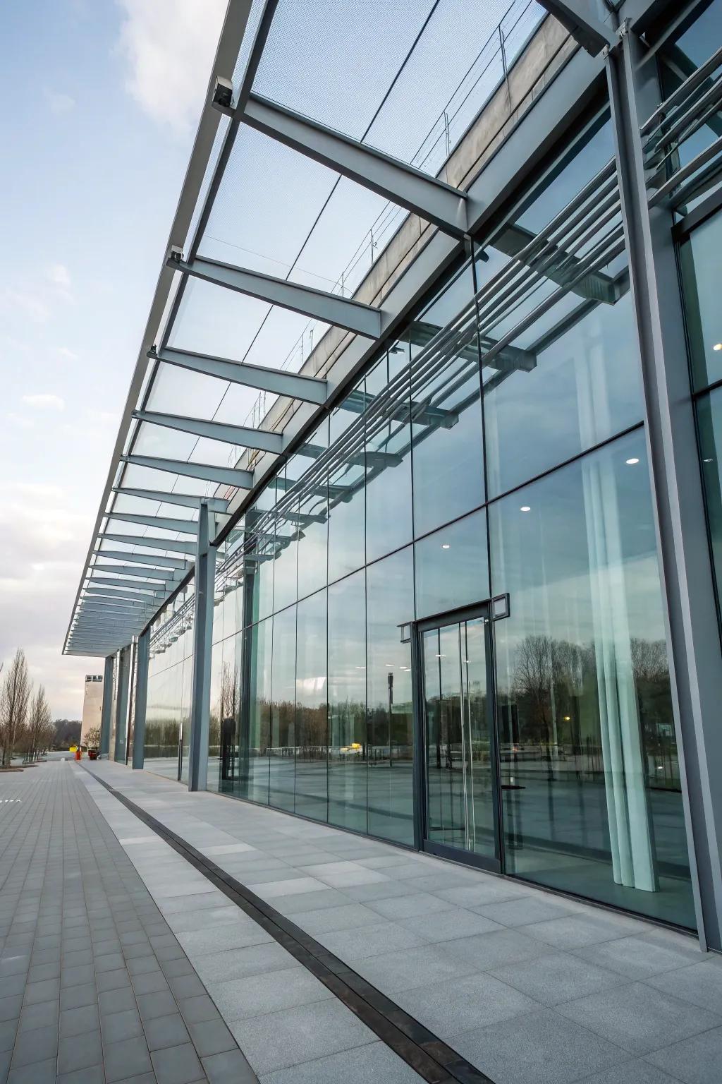 Glass wraps provide a futuristic and modern look.