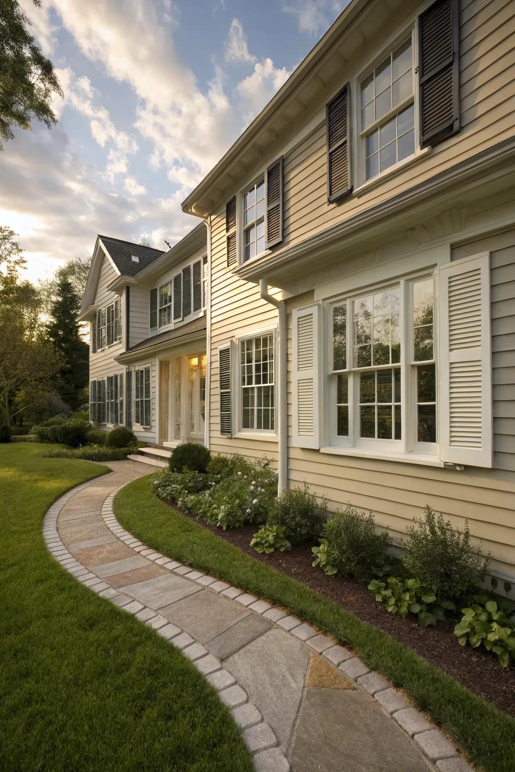 Shutters add dimension and charm to windows.