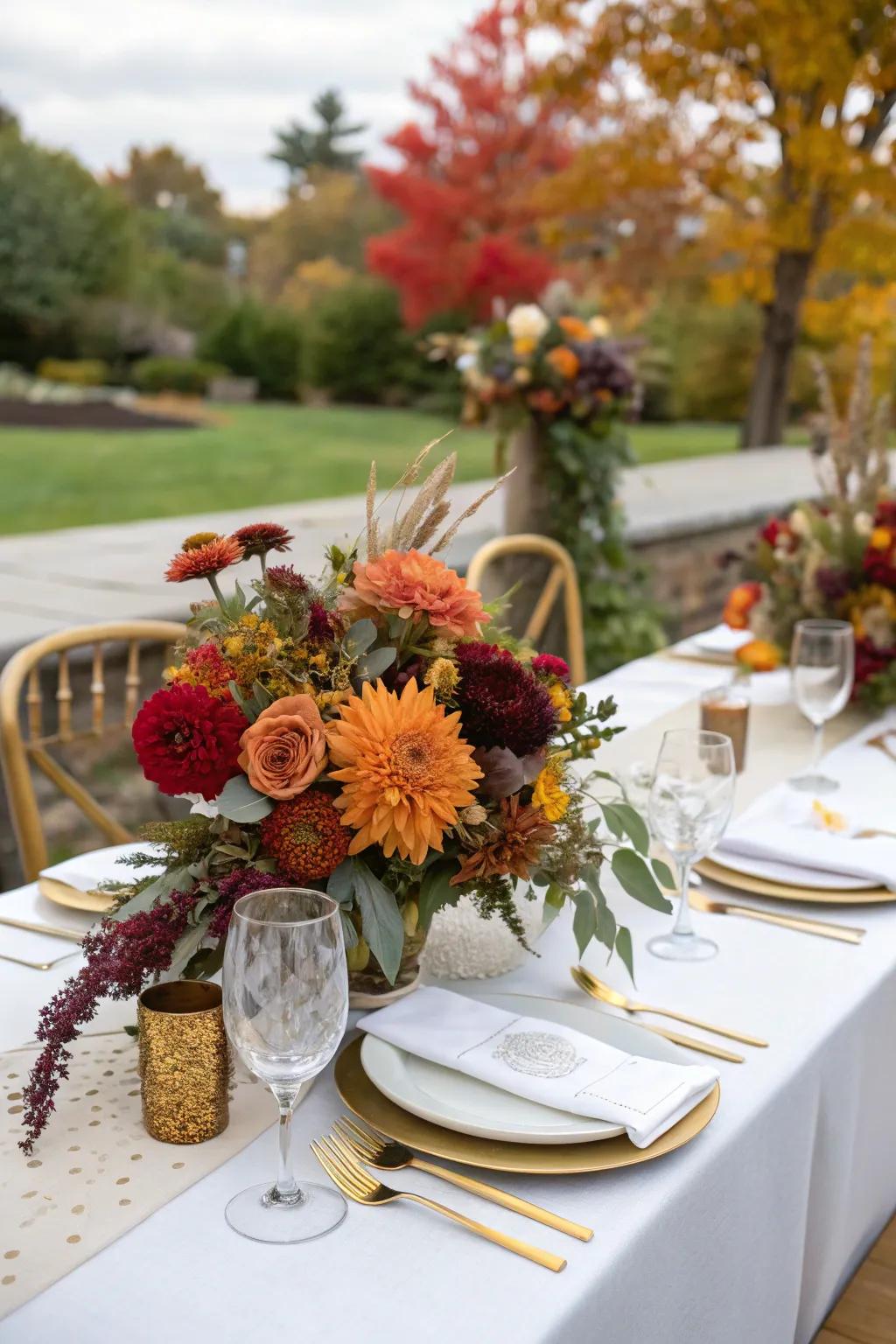 DIY flower arrangements offer a personal touch.