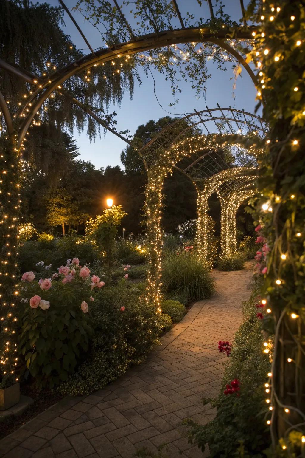 Enchant your garden with the glow of fairy lights.