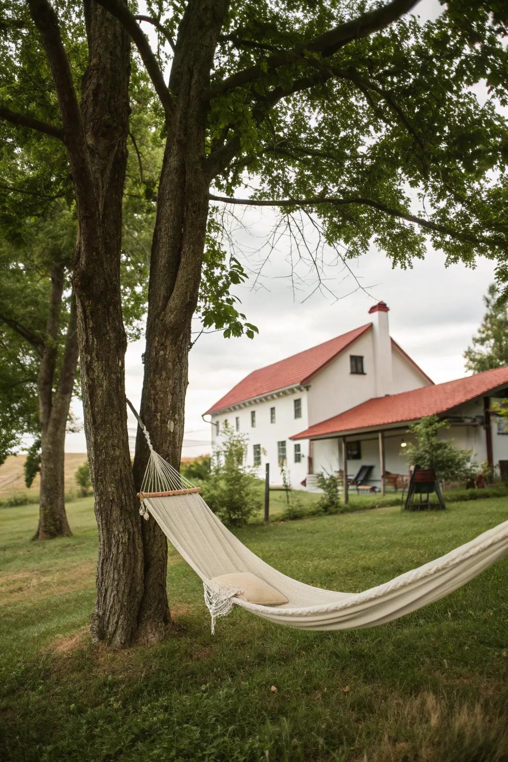Relax in a hammock and enjoy the gentle sway