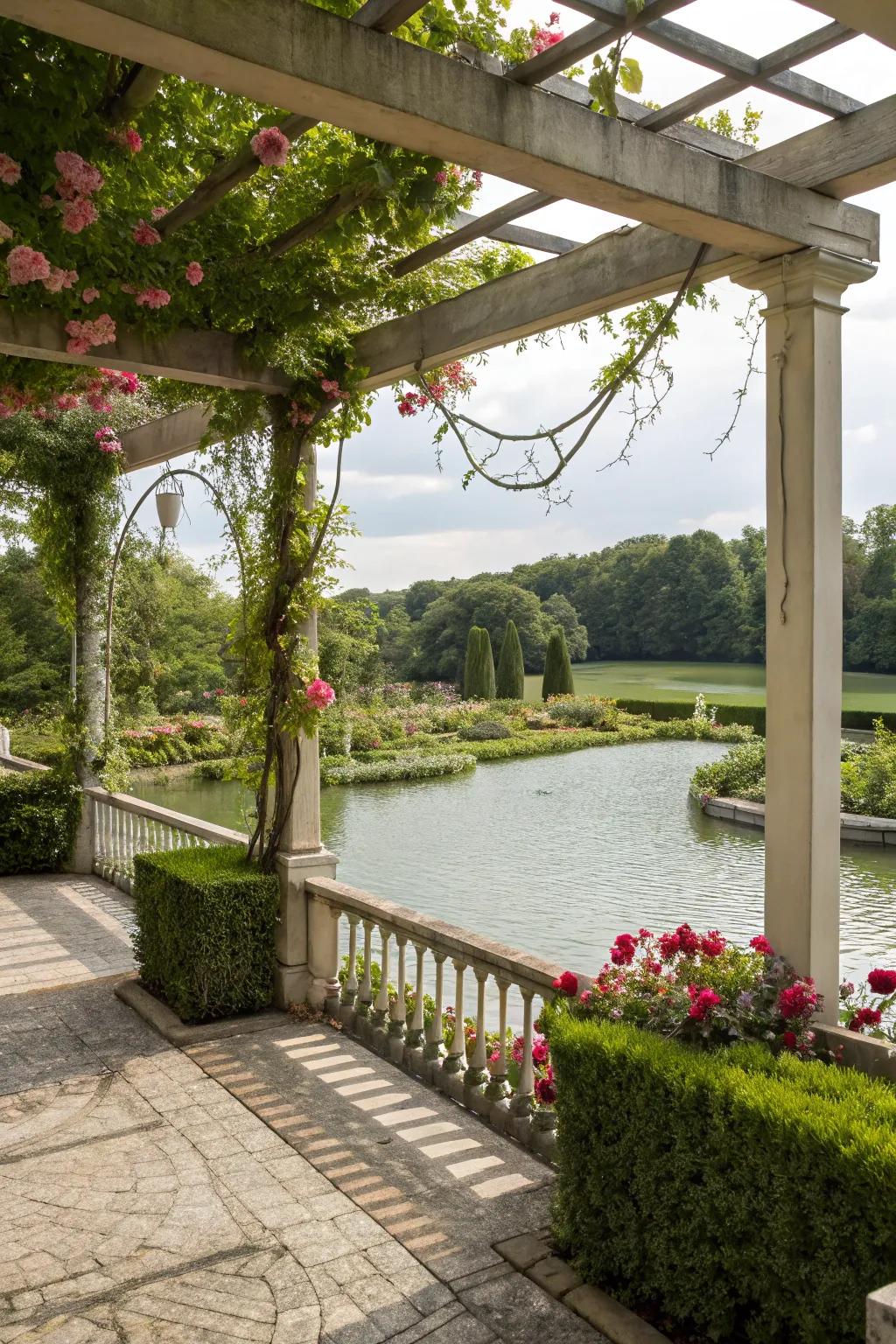 A pergola with a view enhances your connection with nature.
